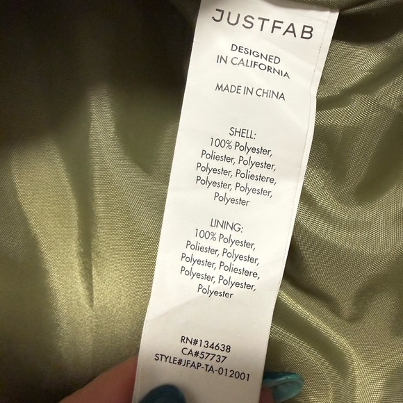 NWT JustFab Olive Green Maxi Puffer Coat | Hooded & Belted | Size XXL - Picture 6 of 8